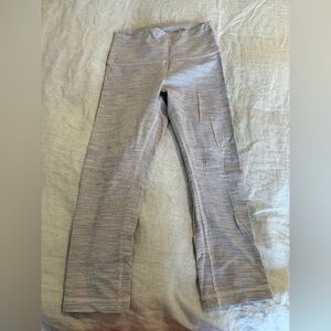 Gray Striped Active Leggings
